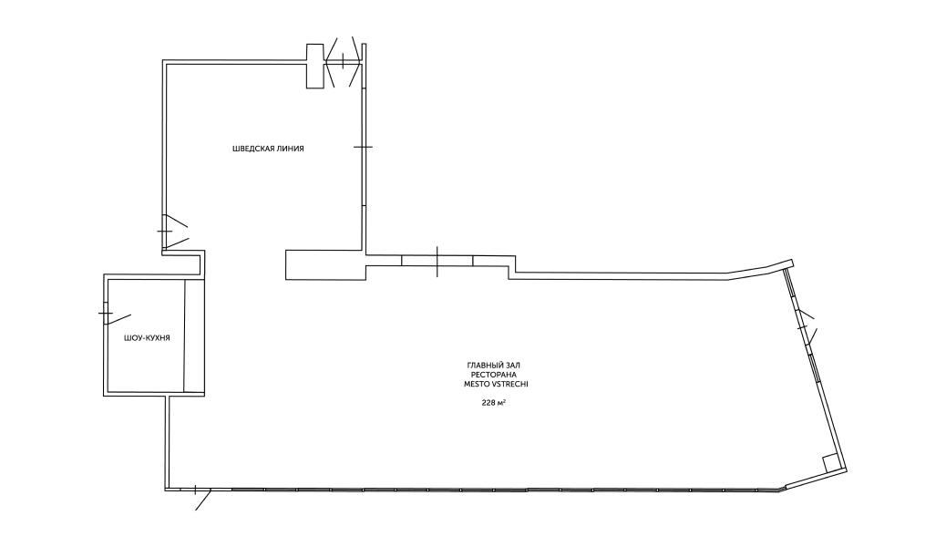 Схема Зал ресторана Mesto Vstrechi
