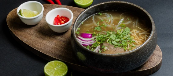 Asian menu at Mesto Vstrechi Restaurant