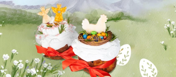 Easter cakes from the restaurant "Mesto Vstrechi"